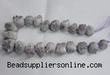CTD989 Top drilled 15*20mm - 20*25mm nuggets plated druzy amethyst beads