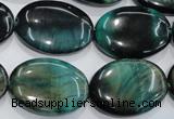 CTE1050 15.5 inches 18*25mm oval dyed green tiger eye beads