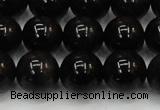 CTE1605 15.5 inches 14mm round AB grade black tiger eye beads