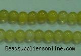 CTG06 15.5 inches 3mm round tiny yellow agate beads wholesale