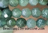 CTG2534 15.5 inches 4mm faceted round moss agate beads