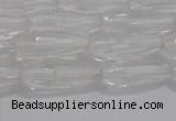 CTR70 15.5 inches 6*16mm faceted teardrop white crystal beads