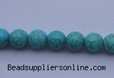 CTU04 15.5 inches 10mm round blue turquoise strand beads Wholesale