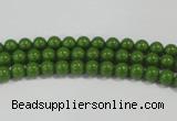 CTU1390 15.5 inches 4mm round synthetic turquoise beads