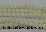 CTU1441 15.5 inches 3mm faceted round synthetic turquoise beads