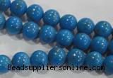 CTU1620 15.5 inches 4mm round synthetic turquoise beads