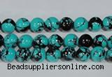 CTU1802 15.5 inches 6mm round synthetic turquoise beads
