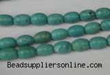 CTU1938 15.5 inches 6*9mm rice imitation turquoise beads