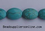 CTU22 15.5 inches 20*28mm oval blue turquoise strand beads Wholesale