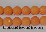 CTU2542 15.5 inches 10mm faceted round synthetic turquoise beads