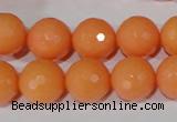 CTU2544 15.5 inches 14mm faceted round synthetic turquoise beads