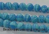 CTU2581 15.5 inches 6mm round synthetic turquoise beads