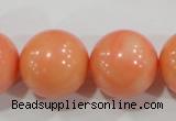 CTU2639 15.5 inches 20mm round synthetic turquoise beads