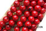 CTU3137 15 inches 10mm round gold vein howlite turquoise beads