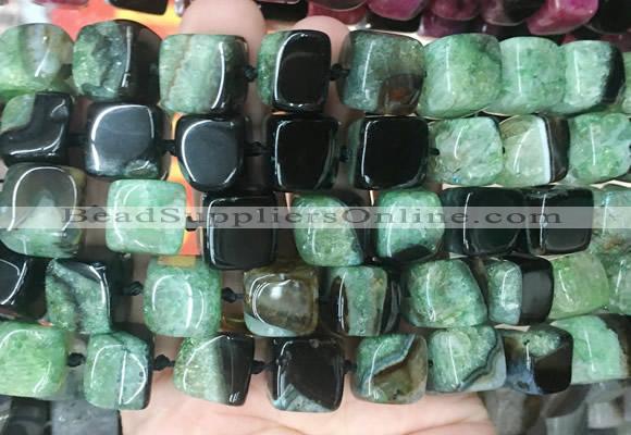 CUBS123 15 inches 12*13mm cube agate gemstone beads wholesale