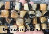 CUBS130 15 inches 14*15mm cube agate gemstone beads wholesale