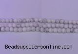 CWB221 15.5 inches 6mm round matte white howlite beads