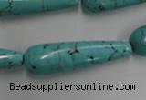 CWB679 15.5 inches 10*38mm teardrop howlite turquoise beads wholesale