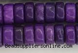 CWB834 15.5 inches 3*6mm tyre howlite turquoise beads wholesale