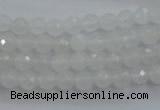 CWH02 15.5 inches 6mm faceted round white jade beads wholesale