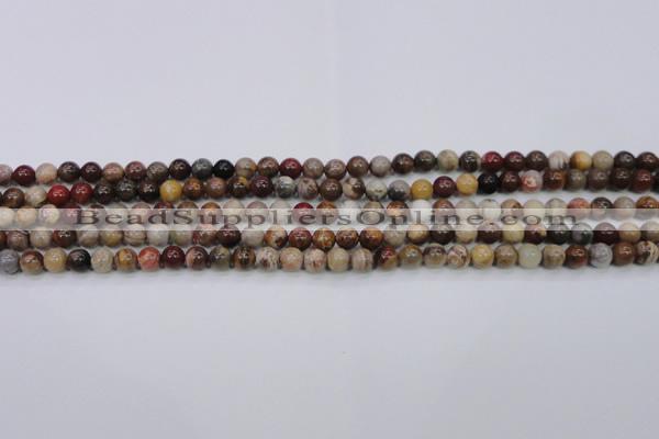 CWJ400 15.5 inches 4mm round wood jasper gemstone beads wholesale