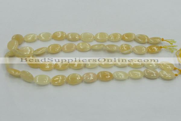 CYJ61 15.5 inches 13*18mm oval yellow jade gemstone beads wholesale
