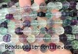 FGBS294 15 inches 10mm carved flower fluorite gemstone beads