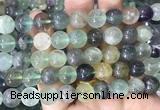 FLBS34 15 inches 10mm round colorful fluorite beads wholesale