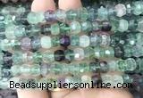 FLBS39 15 inches 4*6mm - 5*8mm faceted nuggets fluorite beads wholesale