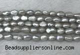 FWP276 15 inches 6mm - 7mm baroque grey freshwater pearl strands