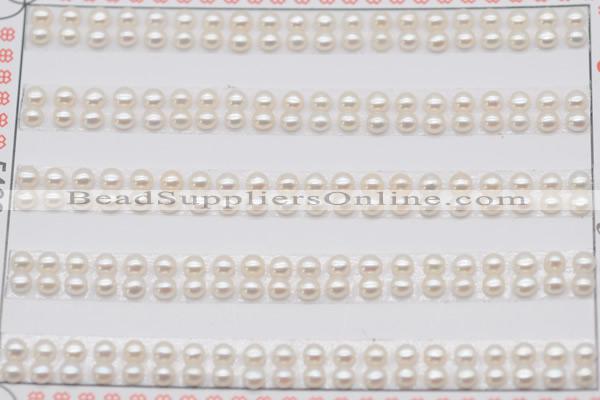 FWP450 half-drilled 3-3.5mm bread freshwater pearl beads