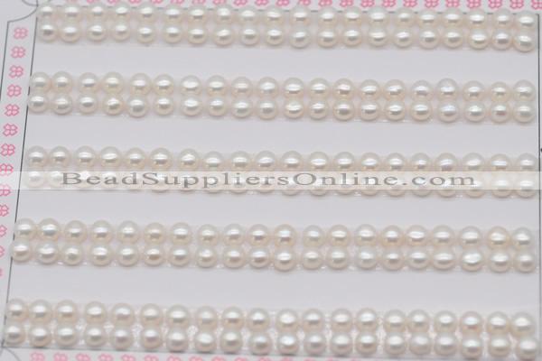 FWP451 half-drilled 3.5-4mm bread freshwater pearl beads