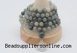GMN1242 Hand-knotted 8mm, 10mm seaweed quartz 108 beads mala necklaces with charm