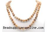 GMN8033 18 - 36 inches 8mm, 10mm picture jasper 54, 108 beads mala necklaces