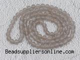 GMN902 Hand-knotted 8mm, 10mm matte grey agate 108 beads mala necklaces
