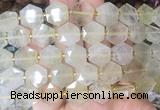 HABS20 15 inches 12mm faceted hexagon lemon quartz beads wholesale