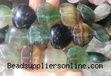 HGBS103 15 inches 28mm heart fluorite gemstone beads wholesale