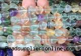 HGBS110 15 inches 10mm heart fluorite gemstone beads wholesale
