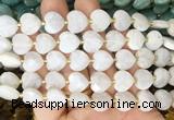 HGBS127 15 inches 12mm faceted heart white moonstone beads wholesale