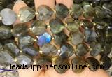 HGBS128 15 inches 12mm faceted heart labradorite beads wholesale