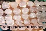 HGBS136 15 inches 15mm heart Rose quartz beads wholesale