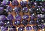 HGBS137 15 inches 15mm heart Amethyst beads wholesale