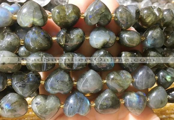 HGBS142 15 inches 15mm heart Labradorite beads wholesale