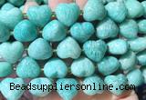 HGBS144 15 inches 15mm heart Amazonite beads wholesale