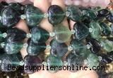 HGBS98 15 inches 20mm heart fluorite beads wholesale