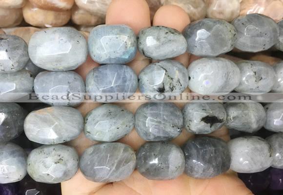 LBBS06 15 inches 12*16mm - 13*18mm faceted nuggets labradorite beads