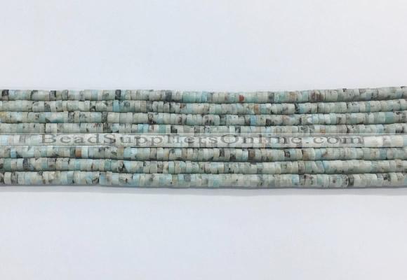 LRBS15 15 inches 2*4mm heishi larimar gemstone beads wholesale
