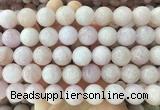 LSBS1003 15 inches 16mm round morganite gemstone beads wholesale