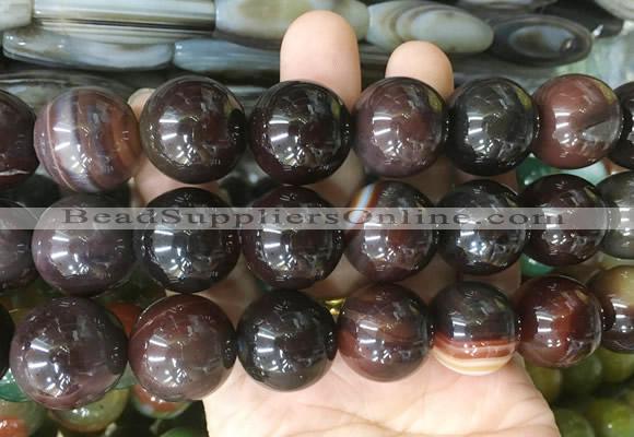 LSBS129 15 inches 20mm round agate gemstone beads wholesale