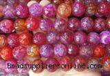 LSBS139 15 inches 16mm faceted round agate gemstone beads wholesale